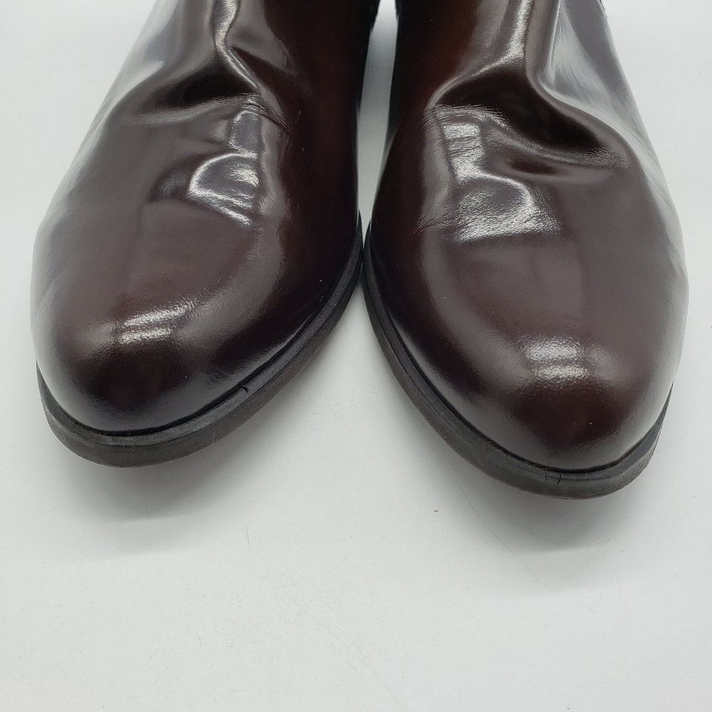 Wonders women EU 39 high shine leather Chelsea boots raisin brown metallic panel - Picture 3 of 13